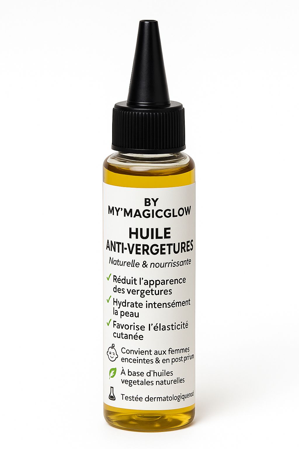 Huile Anti-Vergetures , L'Élixir Élasticité , maternité & Réparation