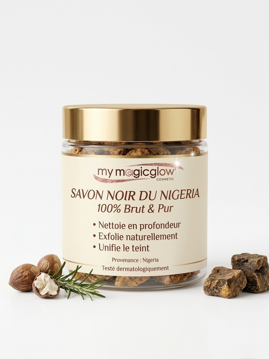 Savon noir anti imperfections 100% pur et brut du Nigéria non éclaircissant