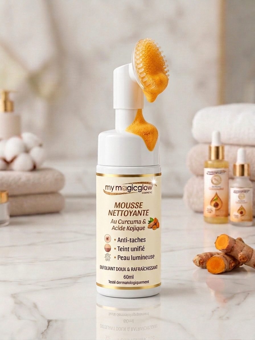 Mousse Nettoyante Éclat Suprême Curcuma & Acide Kojique