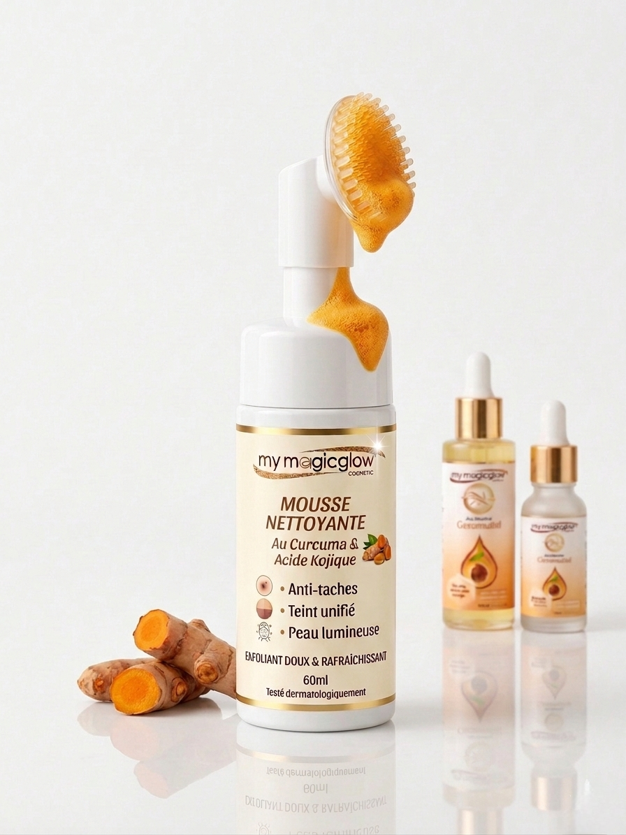 Mousse Nettoyante Éclat Suprême Curcuma & Acide Kojique