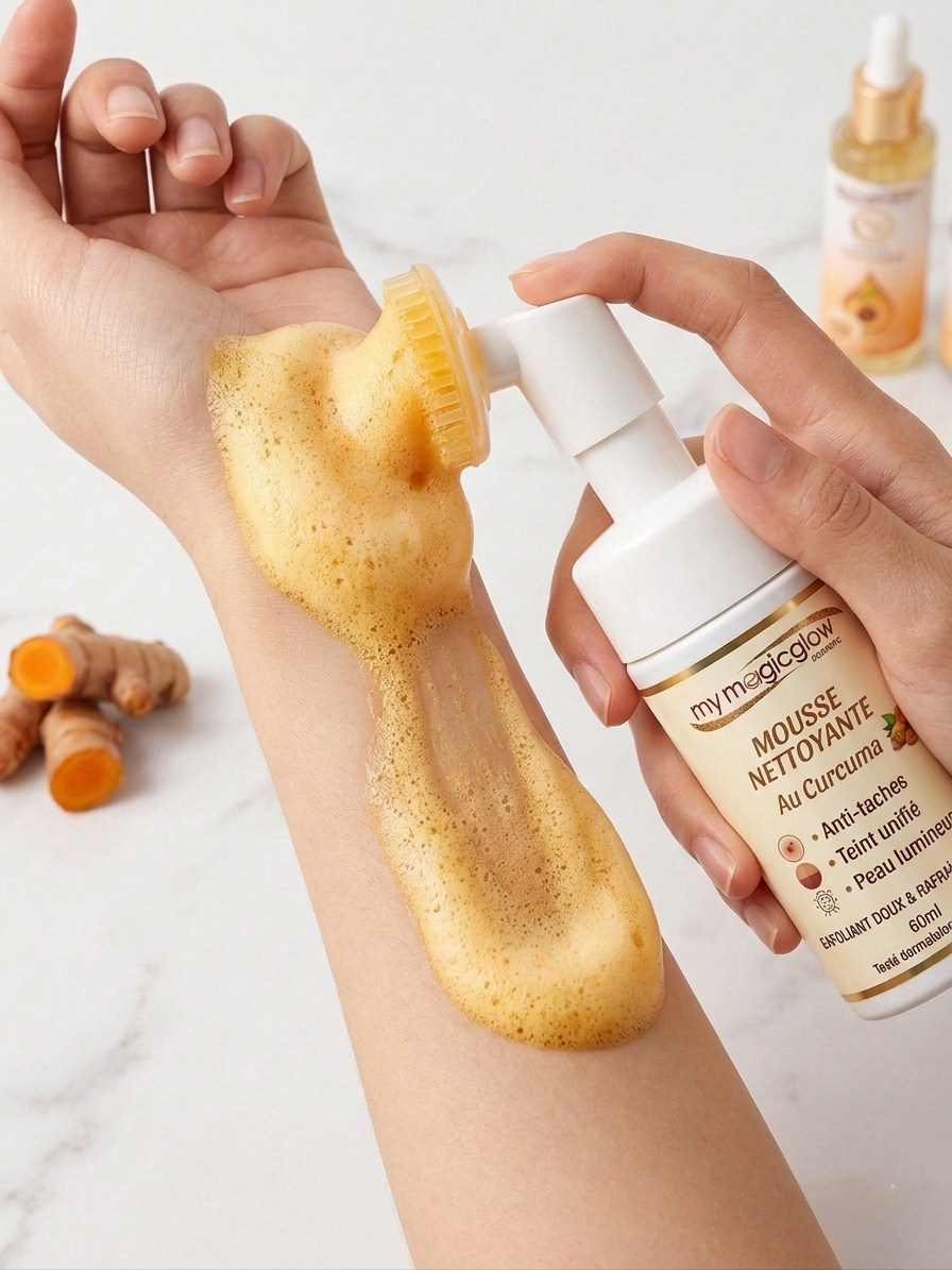 Mousse Nettoyante Éclat Suprême Curcuma & Acide Kojique