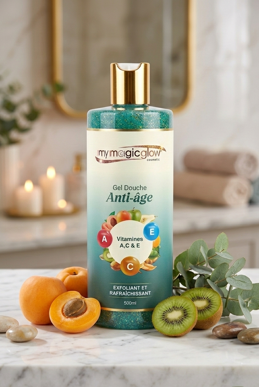 Gel Douche Anti-Âge "Vitamine Glow" A, C & E