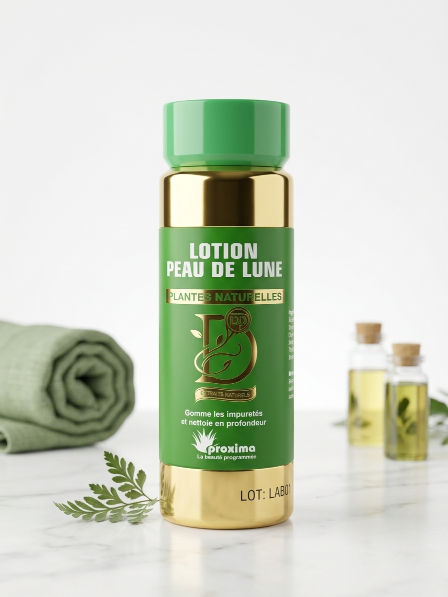 Lotion peau de lune éclat et glow naturel , destruction massive des boutons , zéro tâches , teint uniforme et radieux
