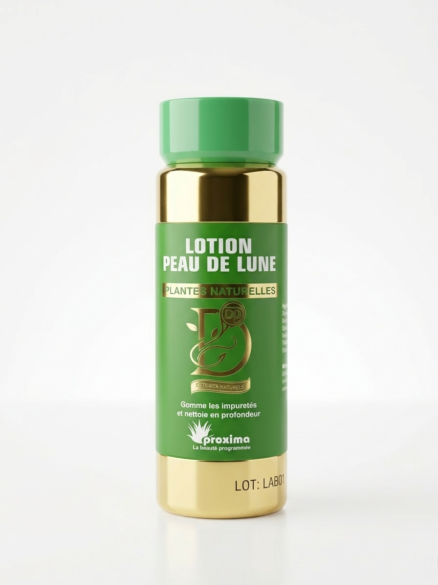Lotion peau de lune éclat et glow naturel , destruction massive des boutons , zéro tâches , teint uniforme et radieux