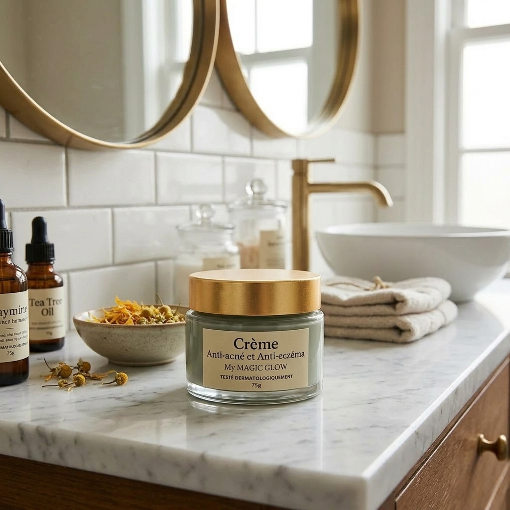 Crème Anti-Acné & Eczéma - Soin Réparateur & Apaisant